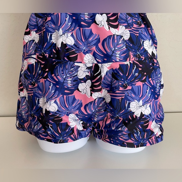 EastElegant Blue & Pink Floral One Piece Halter Maternity Swimsuit Size XL - Picture 3 of 6